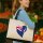 Jutetasche Cookinseln Flagge Herz 21 Liter Black