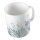 Kaffeetasse Pastell Zweige und Blätter Weiß 330ml