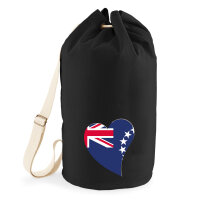 Seesack Cookinseln Flagge Herz 20 Liter Black