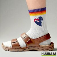 Unisex Socken Cookinseln Flagge Herz Baumwolle