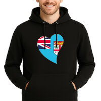 Unisex Hoodie Fidschi Flagge Herz