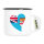 Emaille Tasse Fidschi Flagge Herz 300ml Vintage