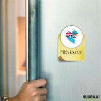 Magnet Fidschi Flagge Herz 59mm K&uuml;hlschrankmagnet