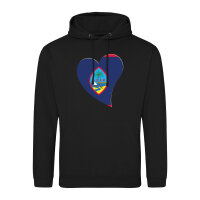 Unisex Hoodie Guam Flagge Herz