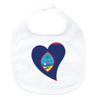 Baby L&auml;tzchen Guam Flagge Herz Klettverschluss