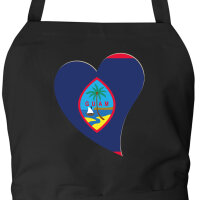 Sch&uuml;rze Guam Flagge Herz mit Taschen