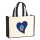 Jutetasche Guam Flagge Herz 21 Liter Black