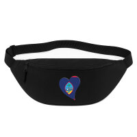 Bauchtasche Guam Flagge Herz 2,5 Liter Black