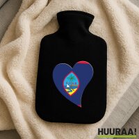 W&auml;rmflasche Guam Flagge Herz