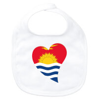 Baby L&auml;tzchen Kiribati Flagge Herz Klettverschluss