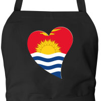 Sch&uuml;rze Kiribati Flagge Herz mit Taschen