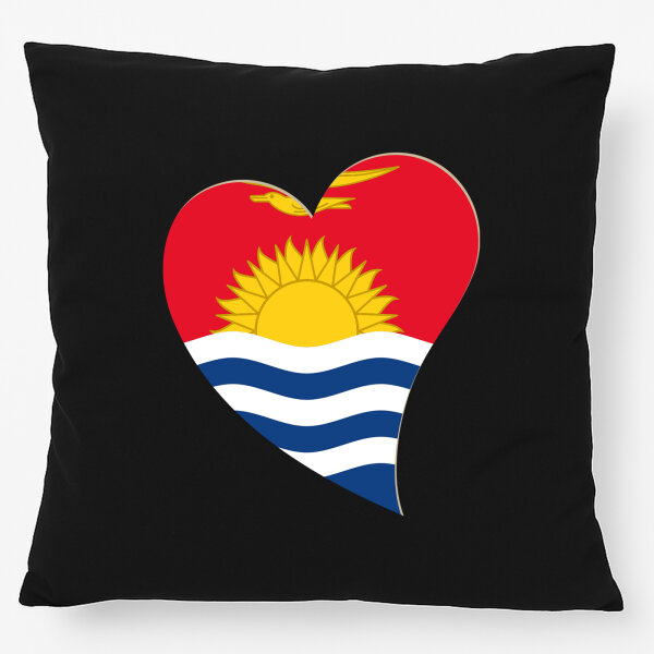 Kissen Kiribati Flagge Herz 40x40cm
