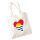 Jutebeutel Kiribati Flagge Herz 10 Liter