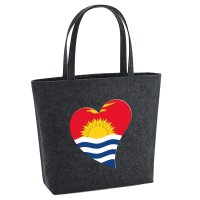 Filzshopper Kiribati Flagge Herz, 22 Liter