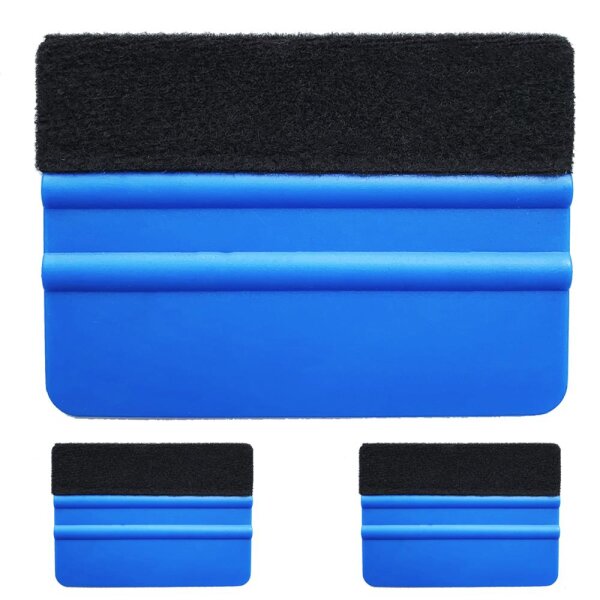 Filzrakel Blau 10x7,5cm 3 Stück