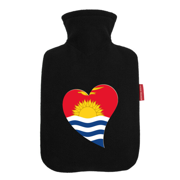 Wärmflasche Kiribati Flagge Herz