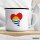 Emaille Tasse Kiribati Flagge Herz 300ml Vintage