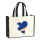 Jutetasche Marshallinseln Flagge Herz 21 Liter Black