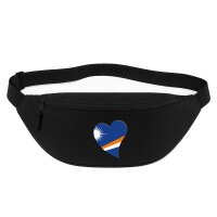 Bauchtasche Marshallinseln Flagge Herz 2,5 Liter Black