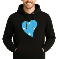 Unisex Hoodie Mikronesien Flagge Herz