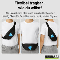 Bauchtasche Mikronesien Flagge Herz 2,5 Liter Black