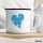 Emaille Tasse Mikronesien Flagge Herz 300ml Vintage