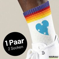 Unisex Socken Mikronesien Flagge Herz Baumwolle