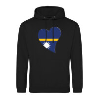 Unisex Hoodie Nauru Flagge Herz