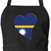 Schürze Nauru Flagge Herz mit Taschen