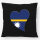 Kissen Nauru Flagge Herz 40x40cm