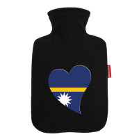 Wärmflasche Nauru Flagge Herz