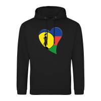 Unisex Hoodie Neukaledonien Flagge Herz