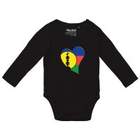 Baby Body Neukaledonien Flagge Herz