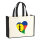 Jutetasche Neukaledonien Flagge Herz 21 Liter Black