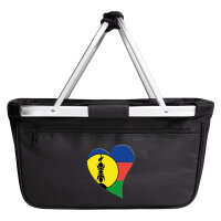 Einkaufskorb faltbar Neukaledonien Flagge Herz 20 Liter...