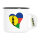Emaille Tasse Neukaledonien Flagge Herz 300ml Vintage