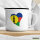 Emaille Tasse Neukaledonien Flagge Herz 300ml Vintage