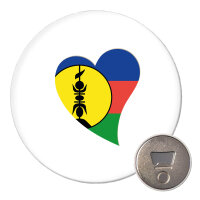 Magnet Neukaledonien Flagge Herz 59mm Kühlschrankmagnet