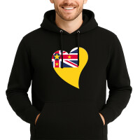 Unisex Hoodie Niue Flagge Herz