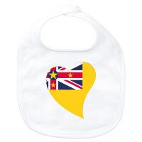Baby L&auml;tzchen Niue Flagge Herz Klettverschluss