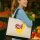 Jutetasche Niue Flagge Herz 21 Liter Black