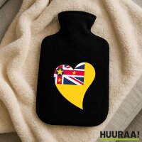 W&auml;rmflasche Niue Flagge Herz