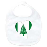 Baby L&auml;tzchen Norfolk Flagge Herz Klettverschluss