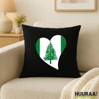 Kissen Norfolk Flagge Herz 40x40cm