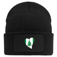 Beanie mit Patch Norfolk Flagge Herz Black