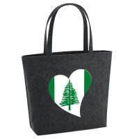 Filz Shopper Norfolk Flagge Herz 22 Liter