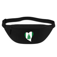 Bauchtasche Norfolk Flagge Herz 2,5 Liter Black