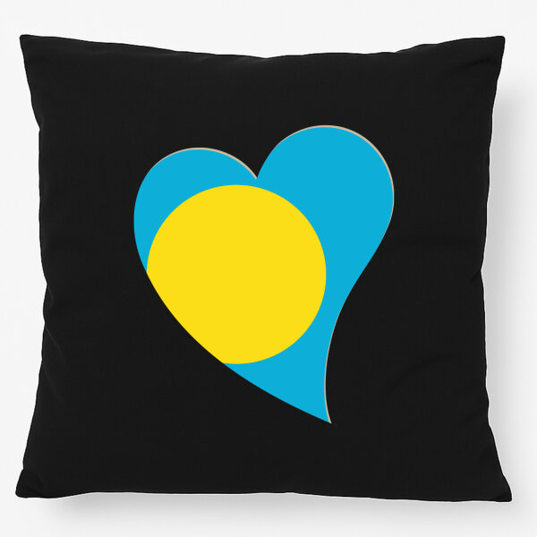 Kissen Palau Flagge Herz 40x40cm