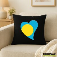 Kissen Palau Flagge Herz 40x40cm