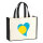 Jutetasche Palau Flagge Herz 21 Liter Black